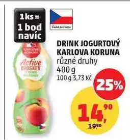 Penny Market DRINK JOGURTOVÝ KARLOVA KORUNA různé druhy nabídka