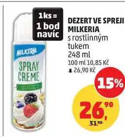 Penny Market DEZERT VE SPREJI MILKERIA s rostlinným tukem nabídka