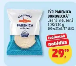 Penny Market SÝR PARENICA BÁNOVECKÁ uzená, 108/110 g nabídka