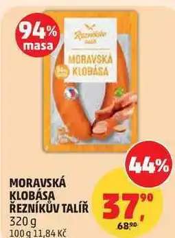 Penny Market MORAVSKÁ KLOBÁSA ŘEZNÍKŮV TALÍŘ nabídka