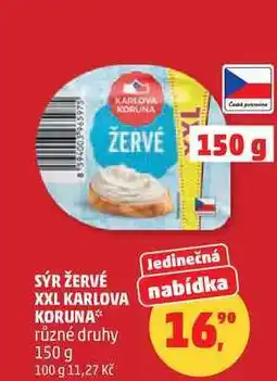 Penny Market SÝR ŽERVÉ XXL KARLOVA KORUNA různé druhy nabídka