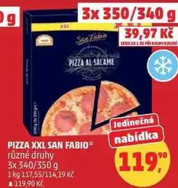 Penny Market PIZZA XXL SAN FABIO různé druhy, 3x 340/350 g nabídka