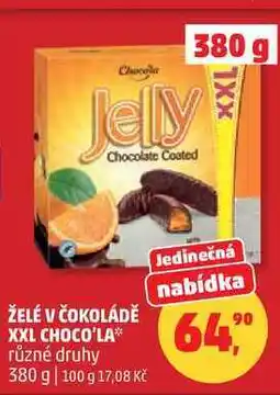 Penny Market ŽELÉ V ČOKOLÁDĚ XXL CHOCO'LA různé druhy nabídka