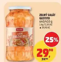 Penny Market ZELNÝ SALÁT GUSTITO, 640/410 g nabídka
