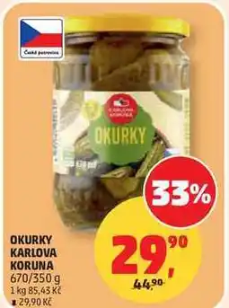 Penny Market OKURKY KARLOVA KORUNA, 670/350 g nabídka