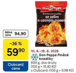 Tesco Don Peppe Plněné knedlíky, 600 g, dva druhy nabídka