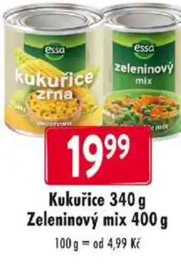 Qanto Essa Kukuřice Zeleninový mix nabídka