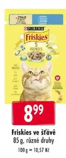 Qanto Friskies ve šťávě nabídka