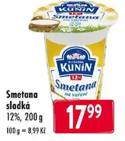 Qanto Smetana sladká 12% nabídka