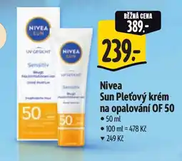 Albert Nivea Sun Pleťový krém na opalování OF 50 nabídka