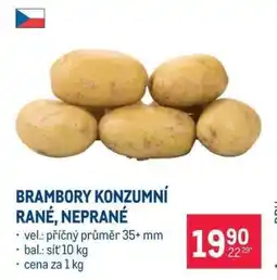 Makro Brambory konzumní rané neprané nabídka