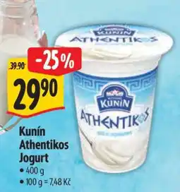 Albert Kunín Athentikos jogurt nabídka