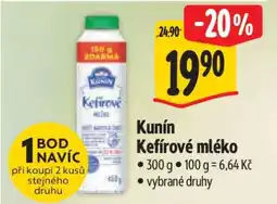 Albert Kunín Kefírové mléko nabídka