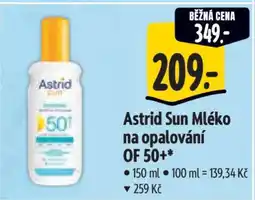 Albert Astrid Sun Mléko na opalování OF 50 nabídka