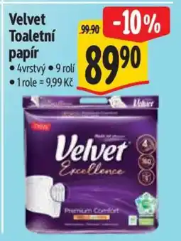 Albert Velvet Toaletní papír nabídka