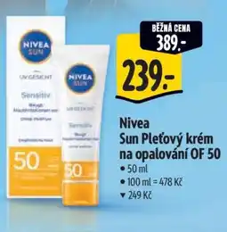 Albert Nivea Sun Pleťový krém na opalování OF 50 nabídka