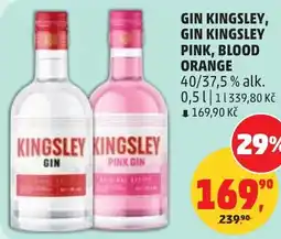 Penny Market Gin kingsley, gin kingsley pink, blood orange nabídka