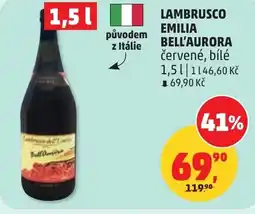 Penny Market Lambrusco emilia bell'aurora červené, bílé nabídka