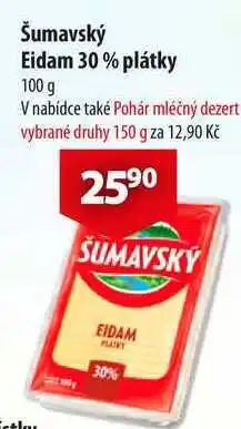 CBA Šumavský Eidam 30% plátky nabídka