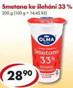 CBA Smetana ke šlehání 33 % nabídka