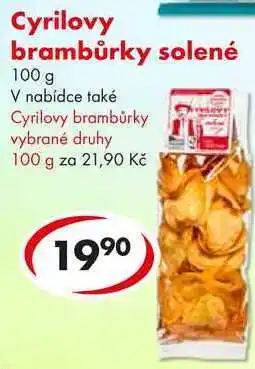 CBA Cyrilovy brambůrky solené nabídka