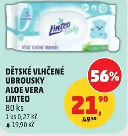 Penny Market Dětské vlhčené ubrousky aloe vera linteo nabídka