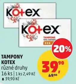 Penny Market Tampony kotex nabídka