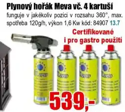 EVA Plynový hořák Meva vč. 4 kartuší nabídka
