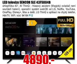 EVA LED televize SENCOR SLE 43FS804B nabídka