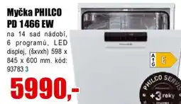 EVA Myčka PHILCO PD 1466 EW nabídka