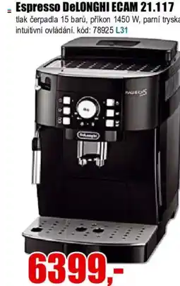 EVA Espresso DELONGHI ECAM 21.117 nabídka