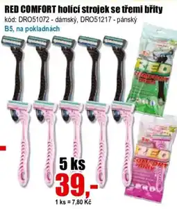 EVA RED COMFORT holící strojek se třemi břity nabídka
