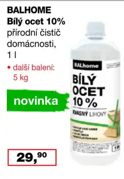 Ráj drogerie BALHOME Bílý ocet 10% přírodní čistič domácnosti nabídka