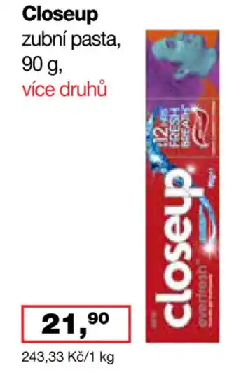 Ráj drogerie Closeup zubní pasta nabídka