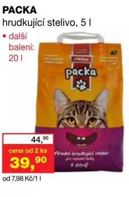 Ráj drogerie Packa hrudkující stelivo nabídka