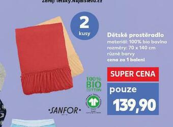 Kaufland Dětské prostěradlo nabídka
