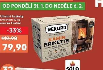 Kaufland Uhelné brikety nabídka
