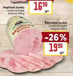 Billa Řeznická šunka z pultu lahůdek cena za nabídka