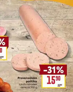 Billa Provensálská paštika z pultu lahůdek cena za nabídka