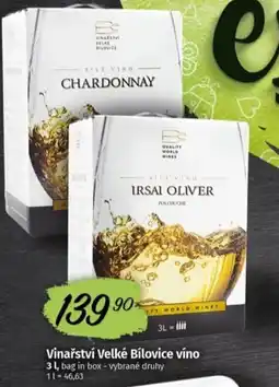 Coop Vinařství Velké Bílovice víno nabídka