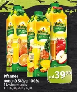 Coop Pfanner ovocná šťáva 100% nabídka