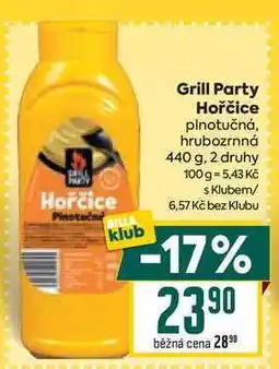 Billa Grill Party Hořčice plnotučná, hrubozrnná nabídka