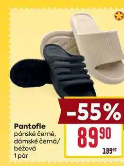 Billa Pantofle pánské černé, dámské černá/ béžová 1 pár nabídka