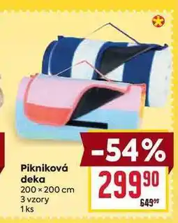 Billa Pikniková deka 200 x 200 cm 3 vzory 1 ks nabídka