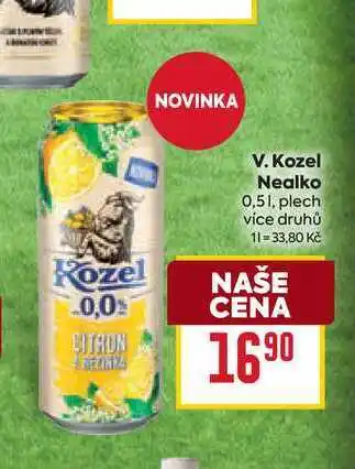 Billa V. Kozel Nealko 0,51, plech nabídka