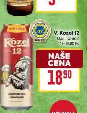 Billa V. Kozel 12 0,51, plech nabídka