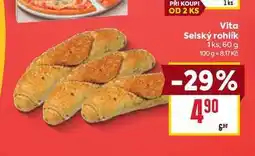 Billa Vita Selský rohlík 1ks nabídka