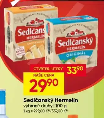 Hruška Sedlčanský hermelín nabídka