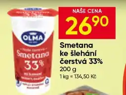 Hruška Smetana ke šlehání čerstvá 33% nabídka