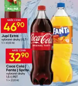 Hruška Coca-Cola, Fanta, Sprite nabídka